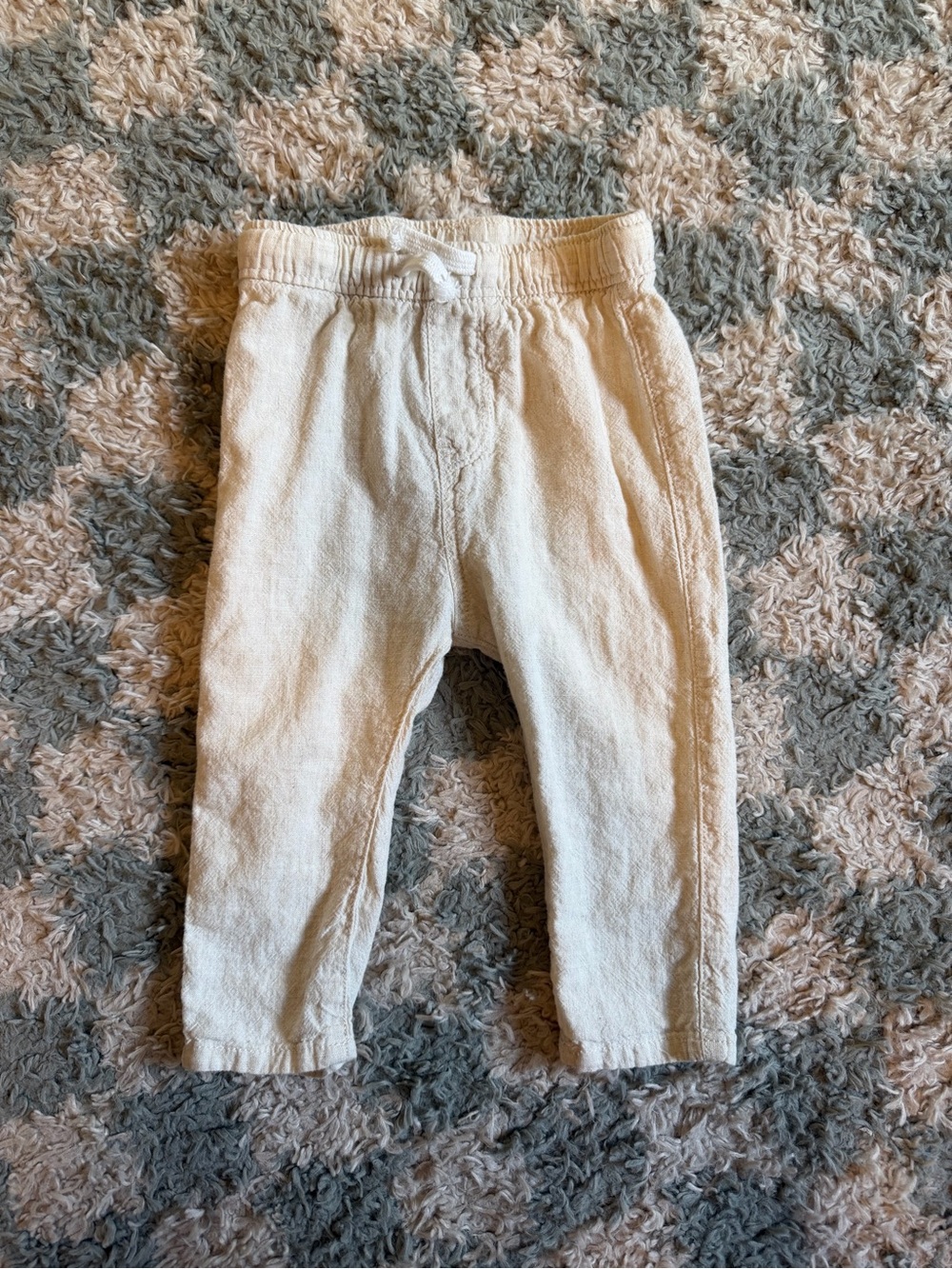 H&M 12 month Neutral Cream Pull-On Casual Pants